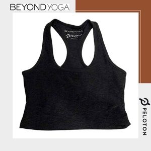 Beyond Yoga x Peloton Space Grey Slip Open Crop Tank | Size M